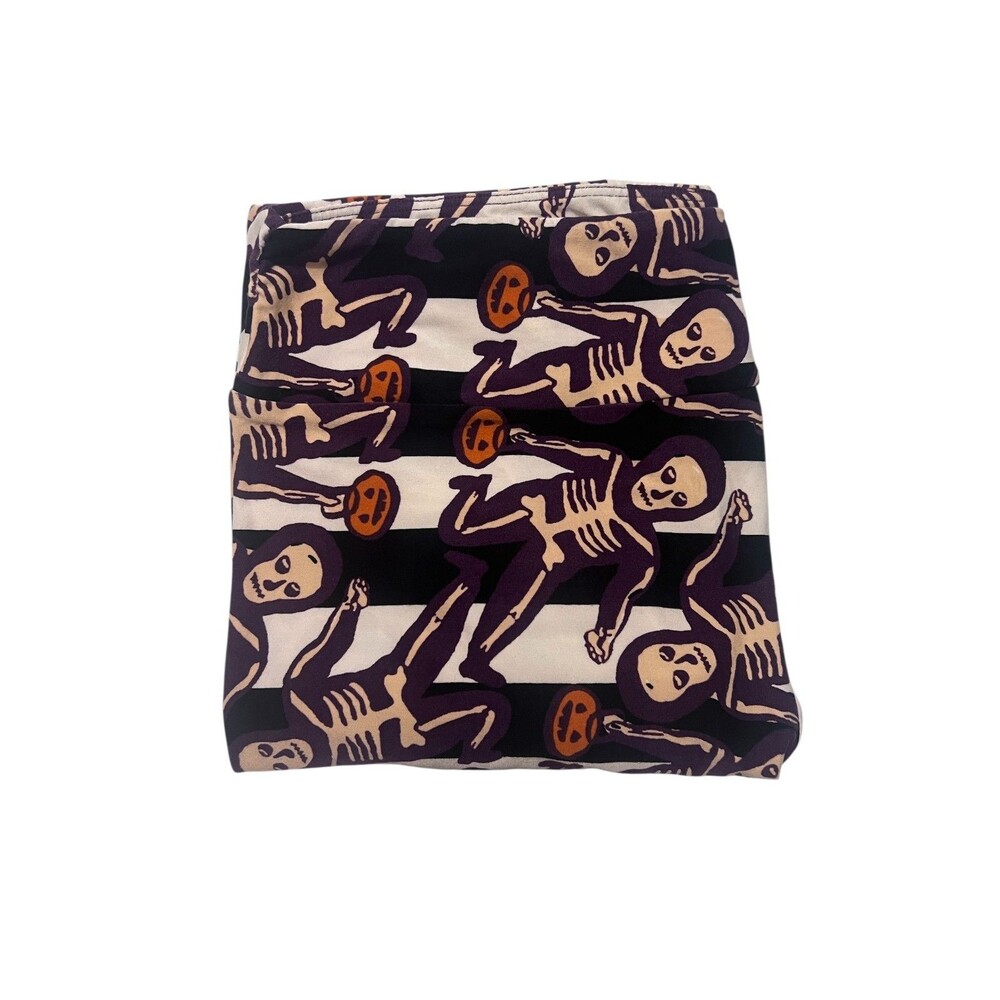 LuLaRoe Leggings TC Skeleton Halloween Print Jack O Lantern Ultra Soft Stretch